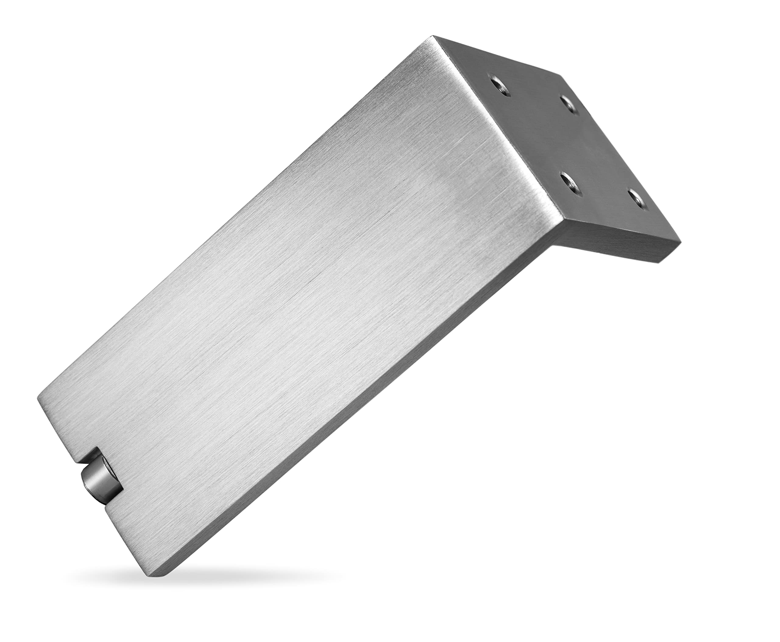 Gedotec Cómoda Base Mueble Regulable en Altura Base Mueble de Acero Inoxidable Vintage Angular - Fonda | Altura 200 mm | Capacidad de Carga 100 kg | 4 Piezas - Base de diseño Aluminio para sofá - so