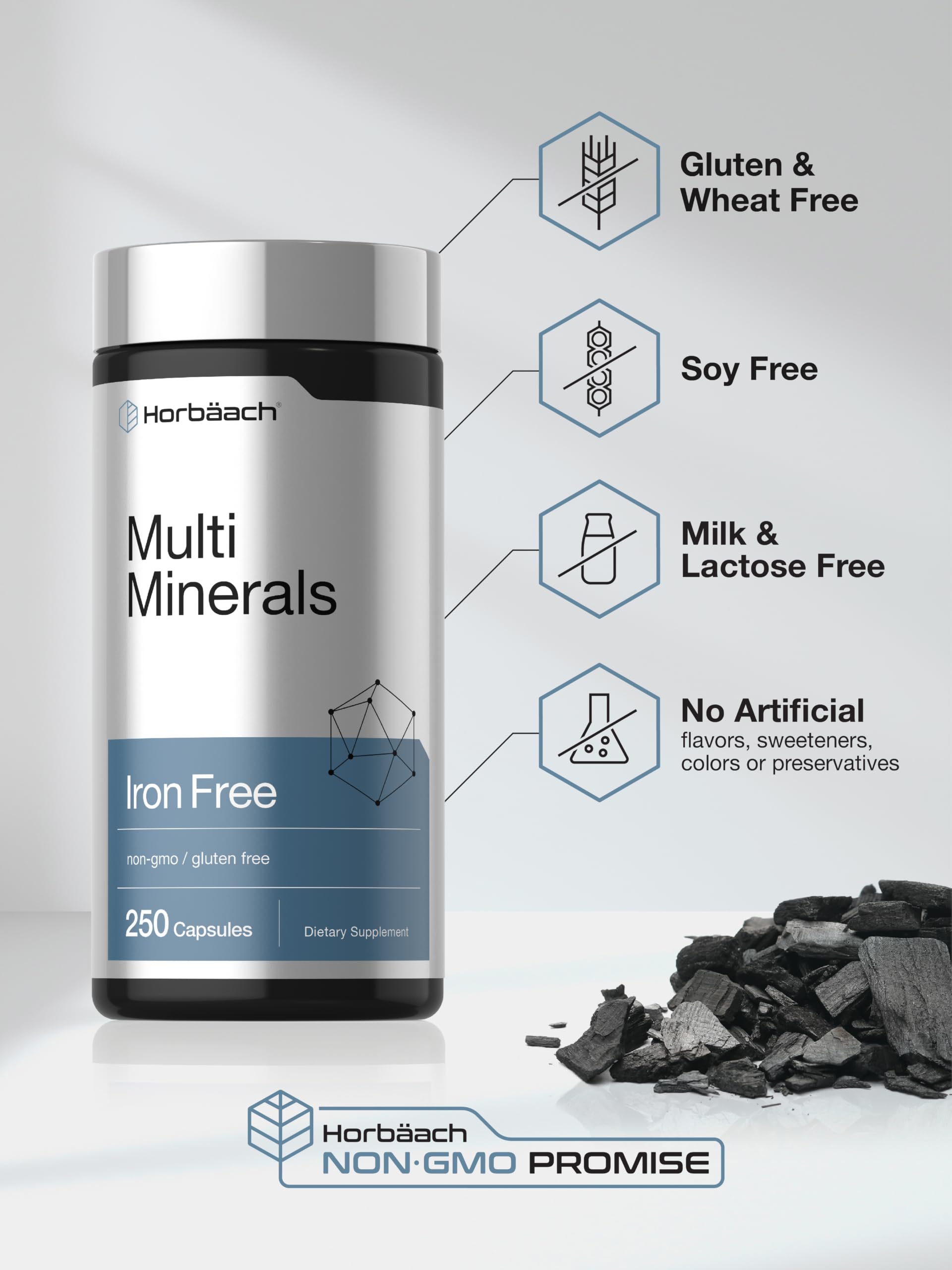 Horbäach Multi Minerals Supplement | 250 Capsules | Iron Free — Amazon image 5