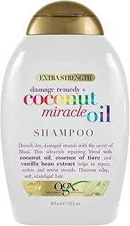 OGX Extra Strength Damage Remedy + Coconut Miracle Oil Shampoo for Dry, Frizzy or Coarse Hair, Hydrating & Flyaway Taming ...