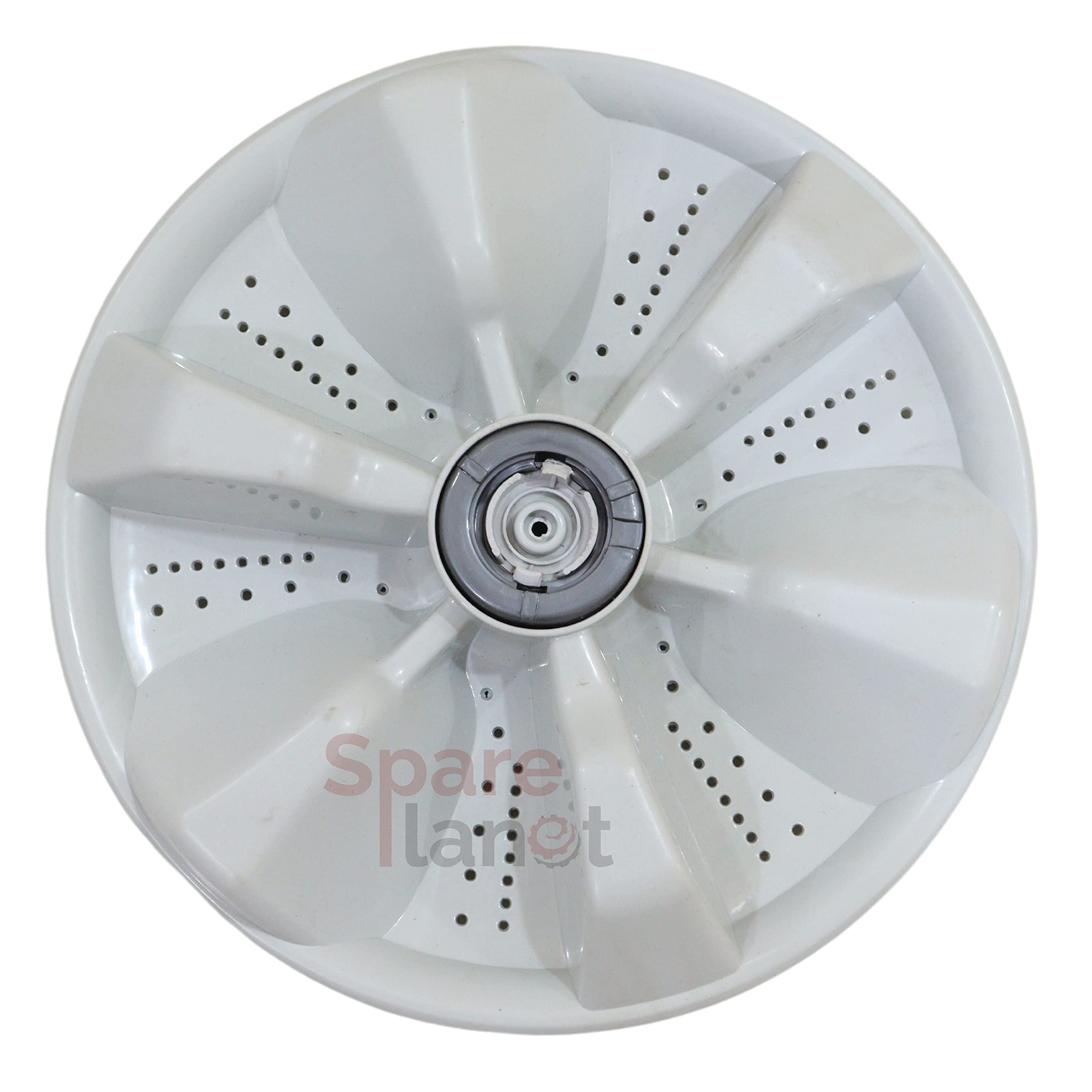 Spareplanet Washing Machine Pulsator Compatible with Lloyd 8kg Top Load Fully Automatic Washing Machine 36 cm Diameter Tooth Type Round Shaft from Backside (Match & Buy) White Pack of 1