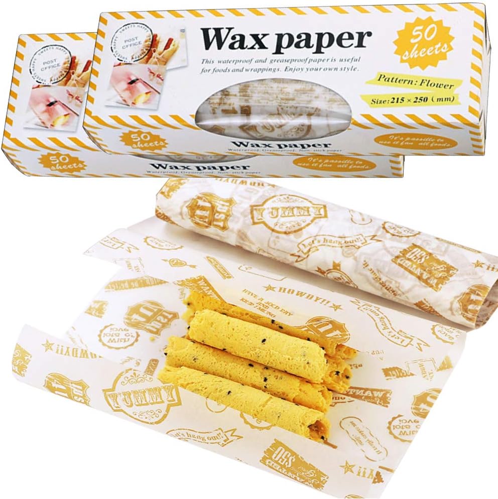 Wax Paper,EGUANSHIZU Resistant Waterproof Greaseproof Paper for Food Picnic