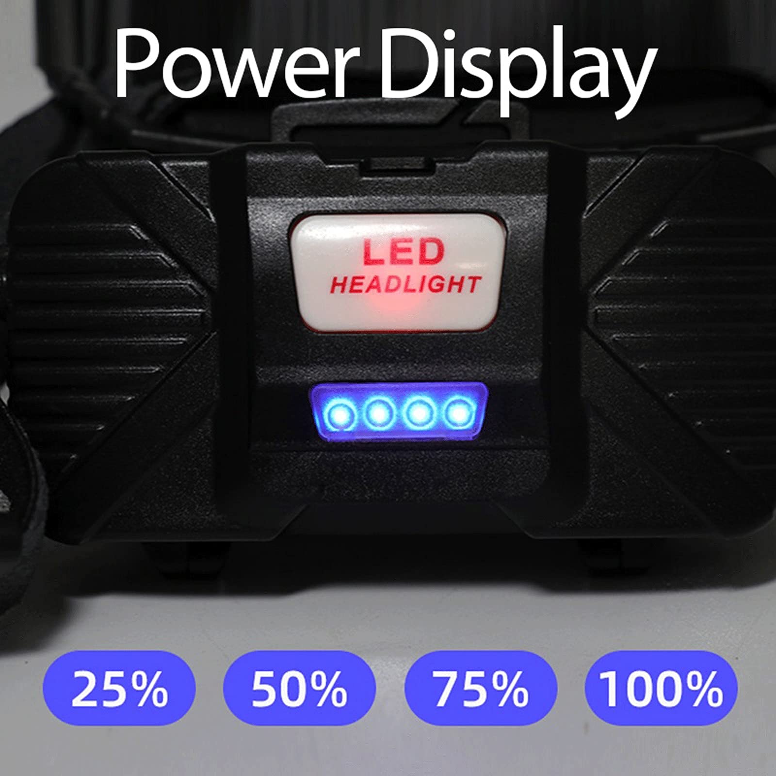 JINGYAN Reflektory Lampa głowy USB. Akumulator Headlamp Użyj Battery Heatlight LED LED Headlamp Head Light Wodoodporne światło połowowe