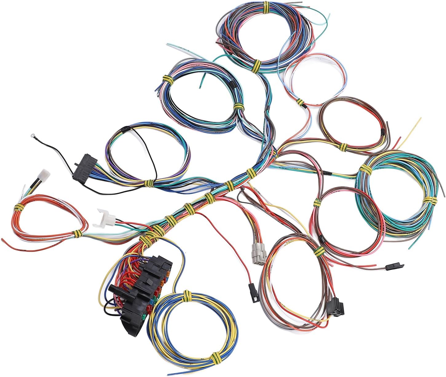 22 Circuit Wiring Harness Kit for Tilt Columns, Universal Extra Long Wires Hotrod Kit, Includes Instructions for Restorations