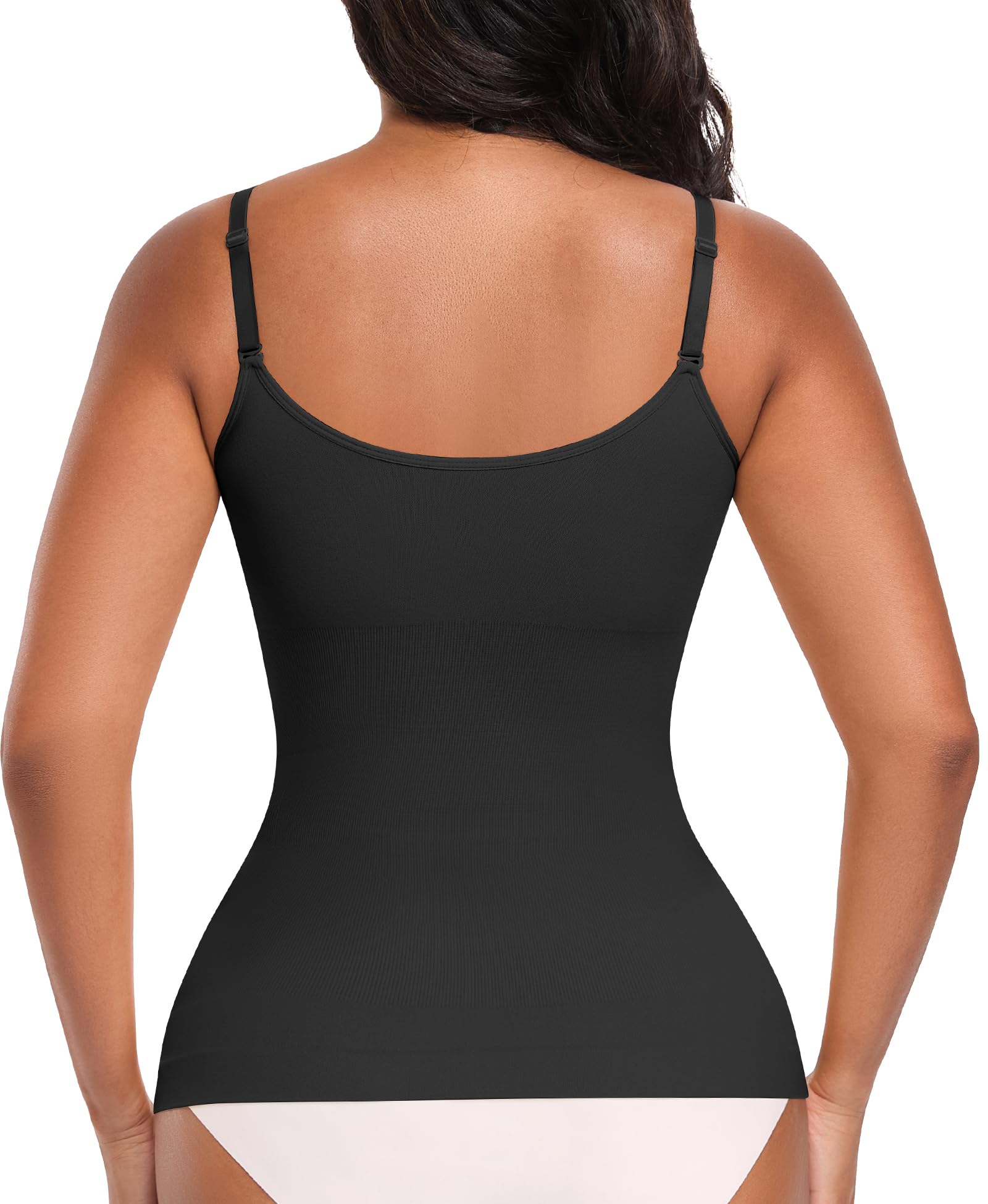 YARRCO Hauts sculptants Femme Débardeur Gainant Ventre Plat Gaine Amincissante Tanks Top Compression Sans Manches Sans Couture Maillot de corps Top avec Soutien-Gorge avec Bretelles Ajustables