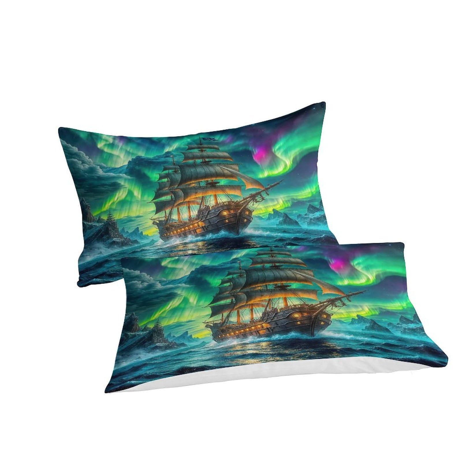 Housse de couette Aurore 3D King 220x240 en microfibre avec taies