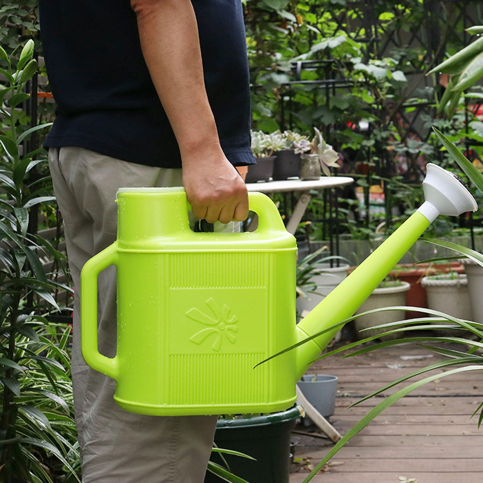 Arrosoir en Plastique 10 L, Petit arrosoir de Jardin avec poignée Confortable, Bec Long pour intérieur et extérieur, arrosage Multifonctionnel Amovible