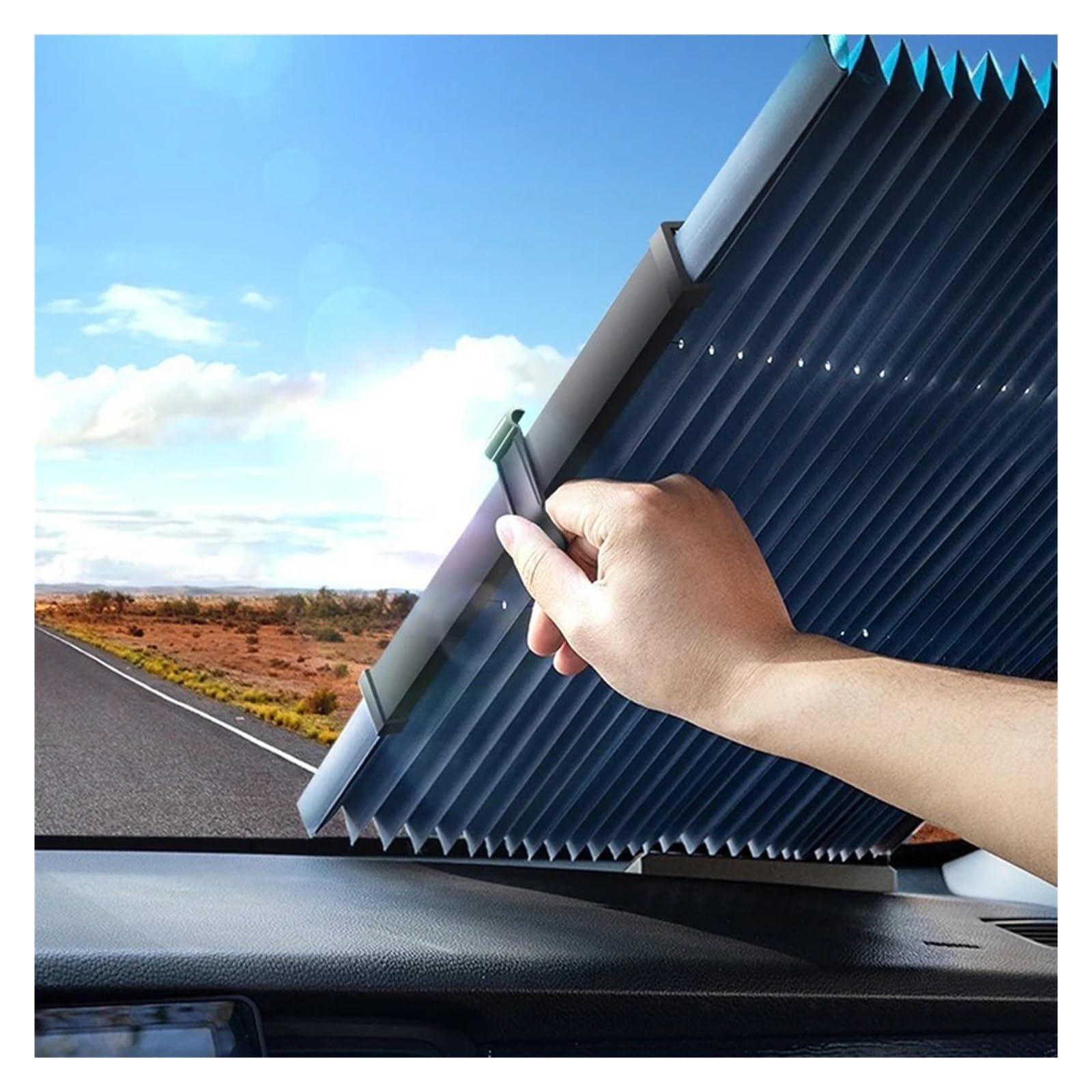 Sonnenblende Erweiterung Sonnenschutz Für Das Auto Windschutzscheiben-Visierschutz Blockiert UV-Strahlen Auto-Sonnenschutz Passend Für Die Frontscheibe(80cmX145cm)