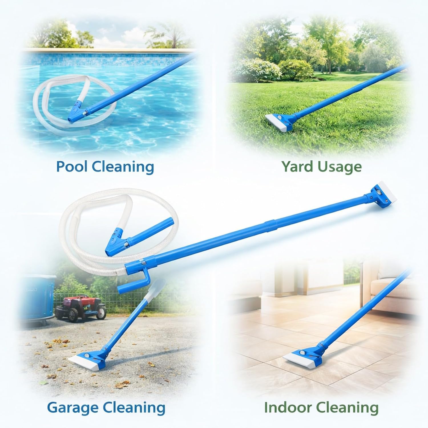Swimming Pool Vacuum Cordless Handheld ABS Cleaner for Spa Tub Floor, Lightweight and Portable - Powerful Suction, Easy Maintenance, Ideal for Hot Tubs and Small Pools