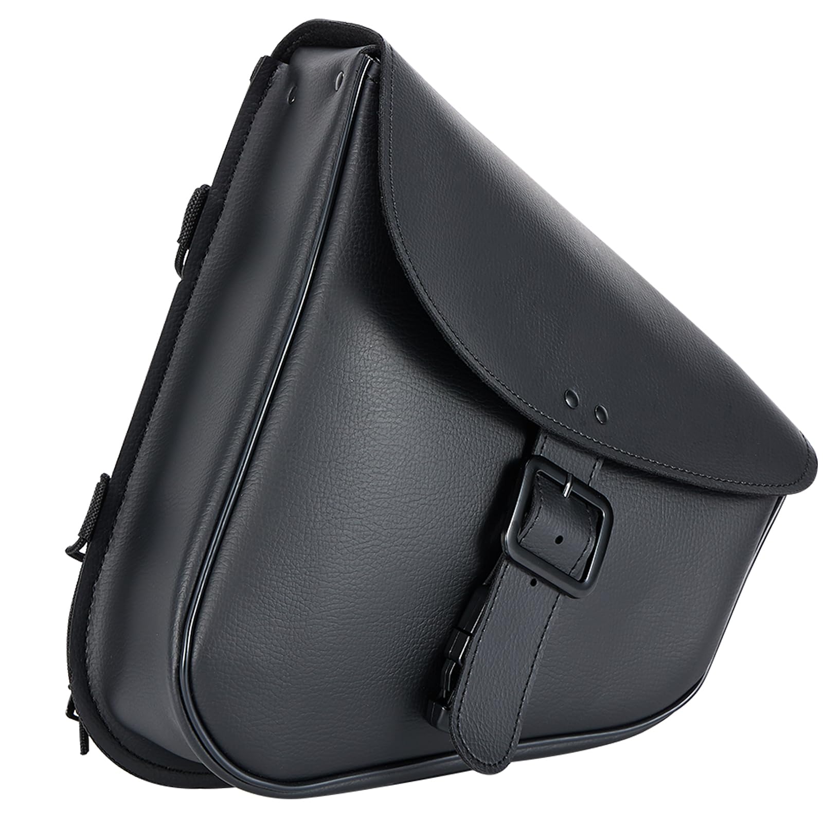 Motorcycle Swingarm Bag with Black Synthetic Leather, Swing Arm Bag Motorcycle Saddlebag Left Side Tool Bag Fit for Softail/Triangulated Swingarm Models Dyna Low Rider Fat Bob
