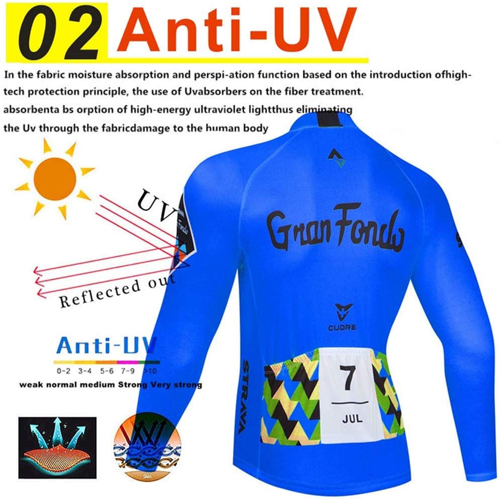Męska koszulka kolarska, garnitur górskie górne części rowerowe szybkoschnące oddychająca koszulka rower górski MTB wyścigi rowerowe ubrania 5D żelowe wyściełane (niebieski 1, XL)
