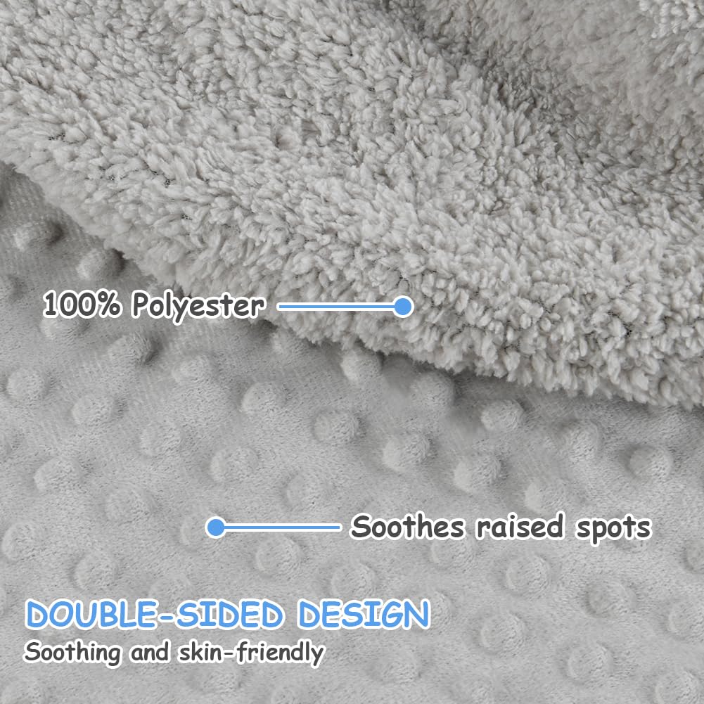 HOTUT Baby Blanket, Warm Baby Throw Blanket, Soft Plush Baby Blankets with Dotted Backing, 70x100cm Kids Baby Blanket Newborn Gifts, for Unisex, Toddlers, Boys Girls, Fits Pram/Moses Basket - Image 4