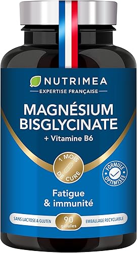 Complément magnésium Nutrimea Bisglycinate Vitamine B6 90 gélules