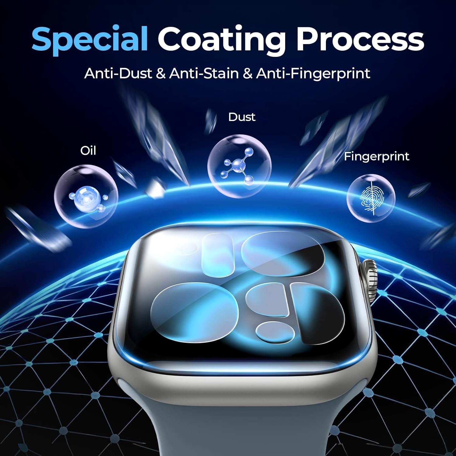 LK 6 Pack Screen Protector for Apple Watch Series 11 46mm, Self-Healing TPU Material for iWatch 46mm Screen Protector, Scrathes-Resistant, Bubble-Free, HD Clarity, Anti-Glare, Transparent - Image 5