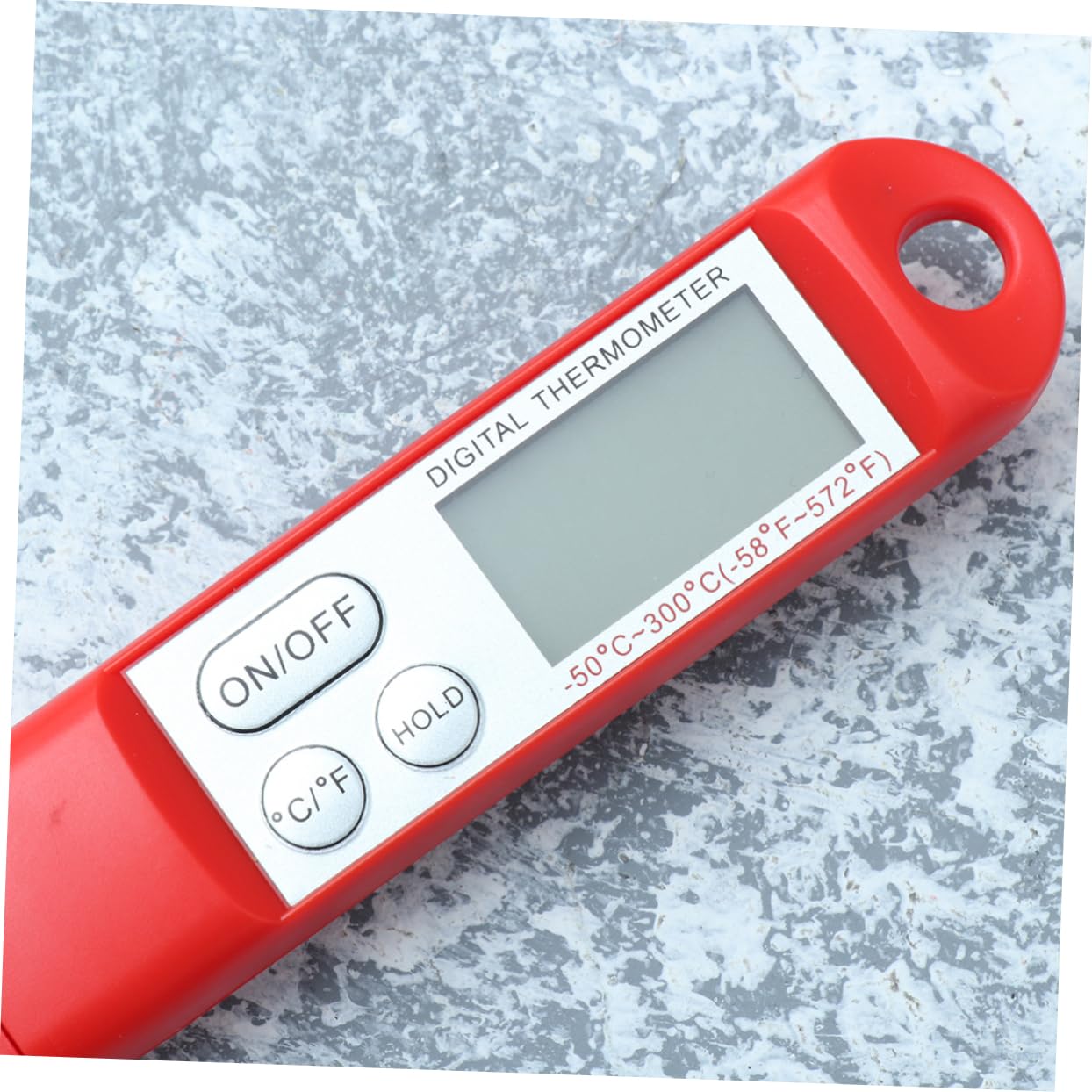 PRETYZOOM 3piezas Digital De Probeta De Inoxidable Para Alimentos Medidor De Temperatura Instantáneo Para Cocina y Bbq Rojo