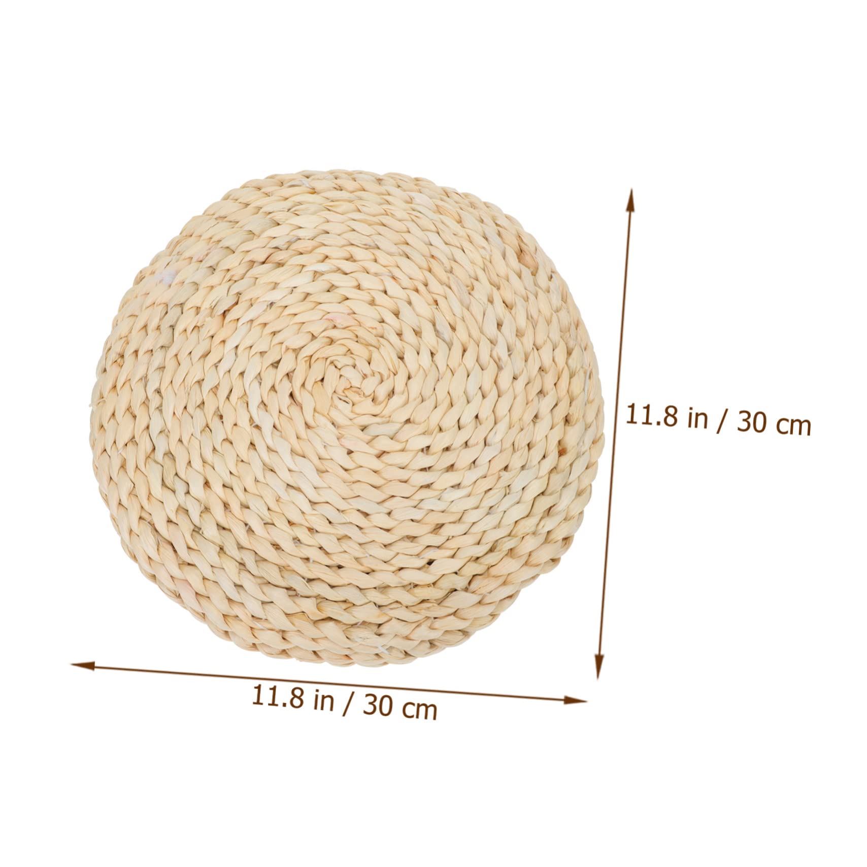 MUCKLILY 1Pc Decorative Handmade Woven Meditation Mat Thick Straw Floor Cushion for Yoga Home Use Smooth Surface Comfortable for Sitting for Meditation Relaxation