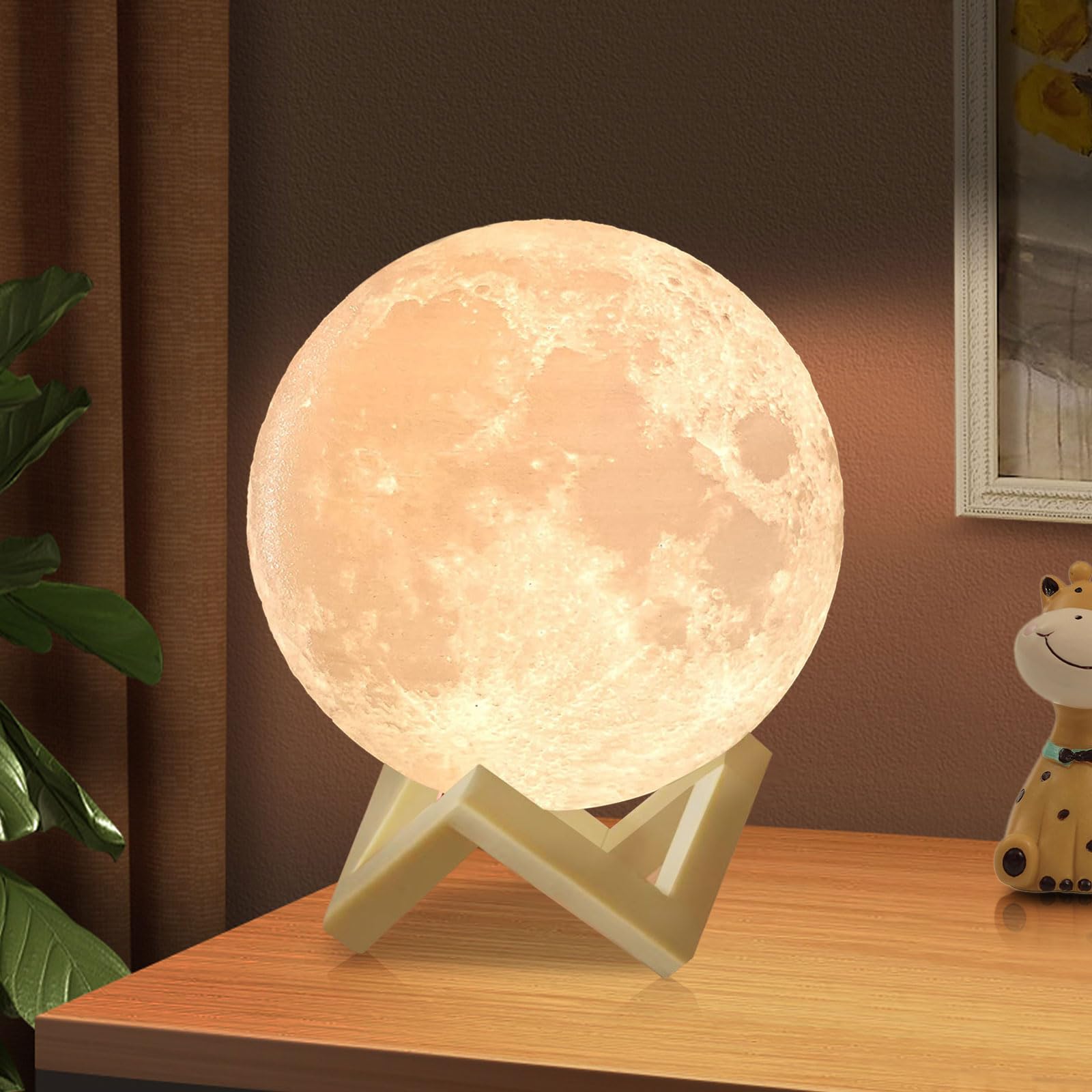 ACED Mondlampe 2023 Upgrade 3D Mondlicht 16 Farben Remote/Touch Control und USB wiederaufladbar Geschenke für Frauen Mädchen Jungen