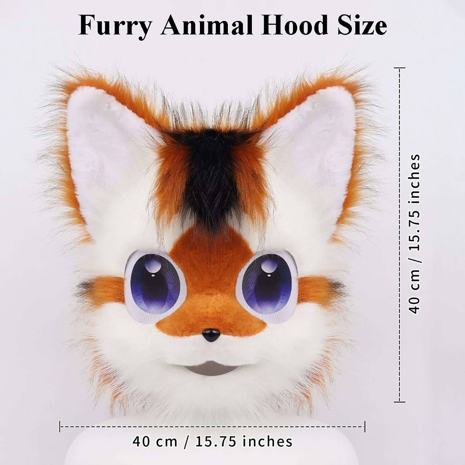 Fursuit Furry Headband Zwierzę Kot Pies Sztuczny Plusz Pełna Głowa Uroczy Komiks Con Nosi Maskę Cosplay Halloween Party Karnawał(A)