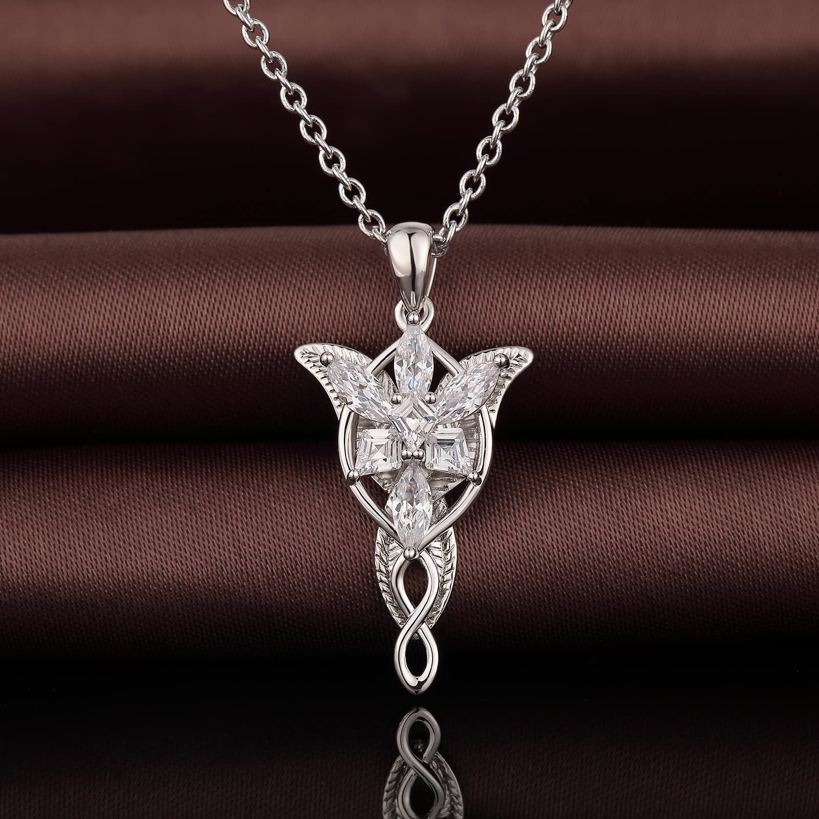 jiamiaoi Collares muejr plata Collar de cruz para mujer niña plata de ley 925, Collar con colgante de cruz de diamant circonita cúbica, Colgante mujer cruz plata