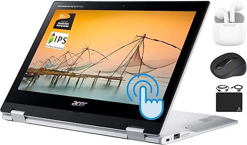 acer Chromebook Spin 2023 Flagship Convertible x360 Laptop con pantalla táctil HD 2 en 1 de 11.6 pulgadas, IPS, procesador MediaTek MT8183C de 8
