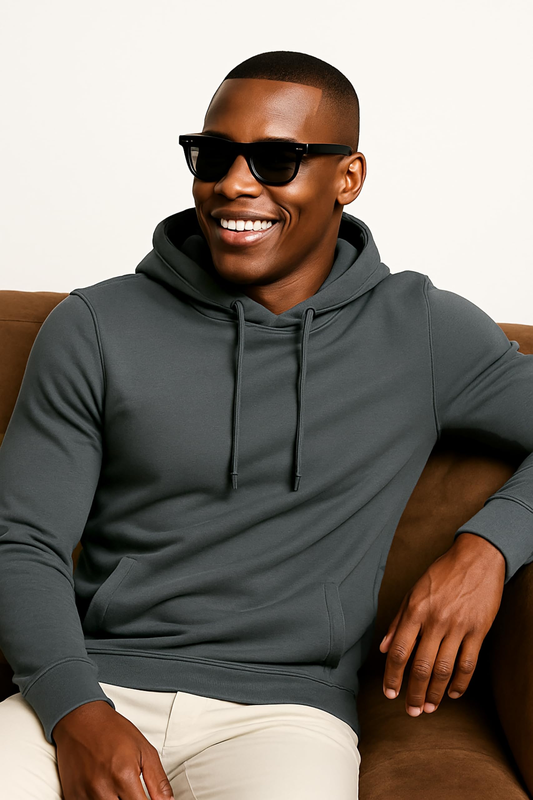 Leif Nelson Maglione con Cappuccio Uomo Felpa a Maglia LN-5450