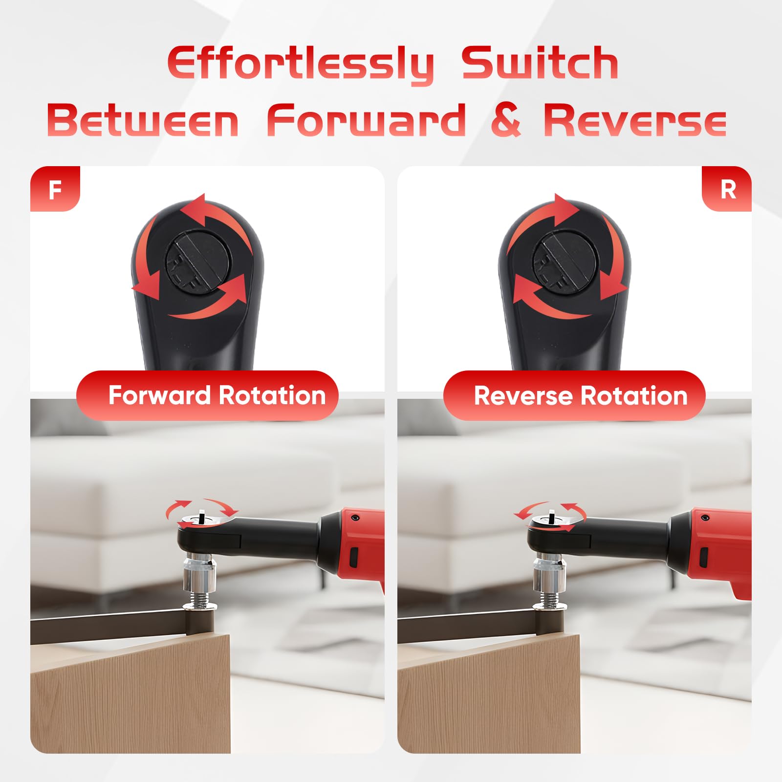 Avvitatore a cricchetto a batteria da 3/8", 60 Nm, chiave a cricchetto elettrica, regolazione continua della velocità con 2 batterie da 2,0 Ah, set di chiavi a cricchetto da 10 pezzi, ideale per