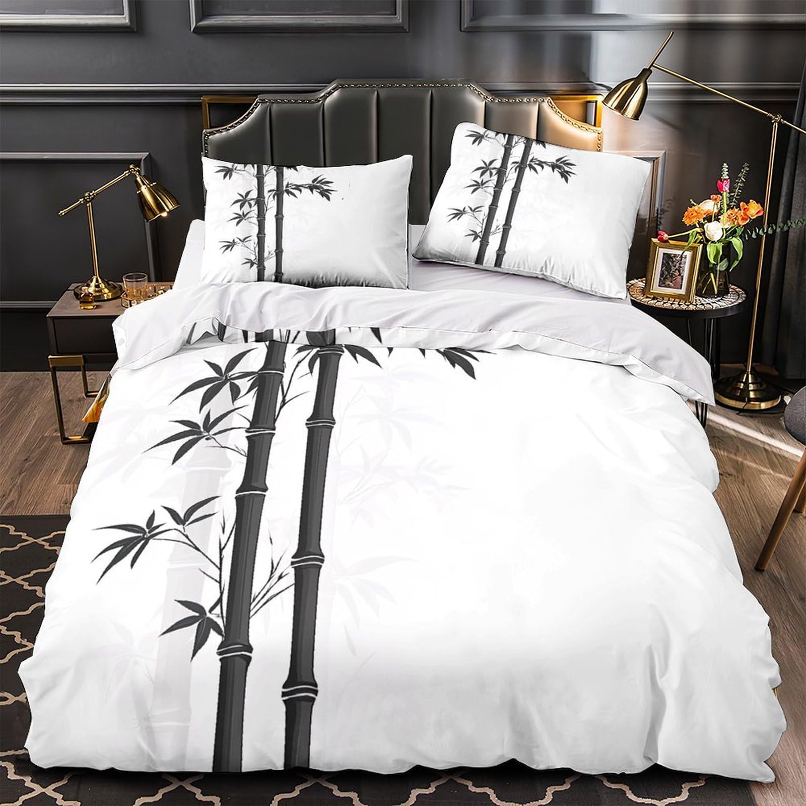 Parure de lit ballerine 200x200 avec housse de couette en microfibre