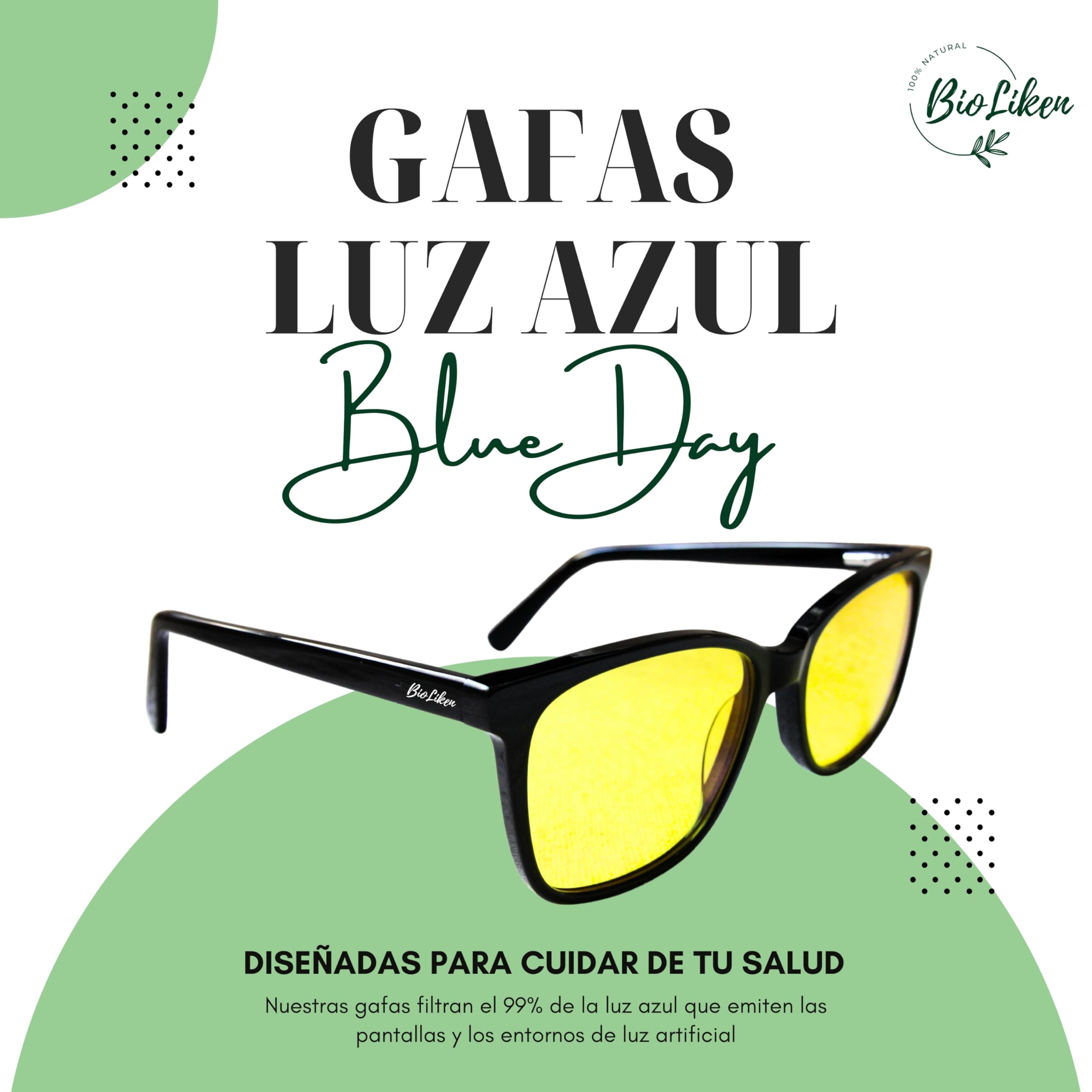 Gafas de Bloqueo de Luz Azul 99%, Antifatiga, Unisex Adulto, Protección Ocular contra Pantallas y Luz Artificial, Libres BPA.