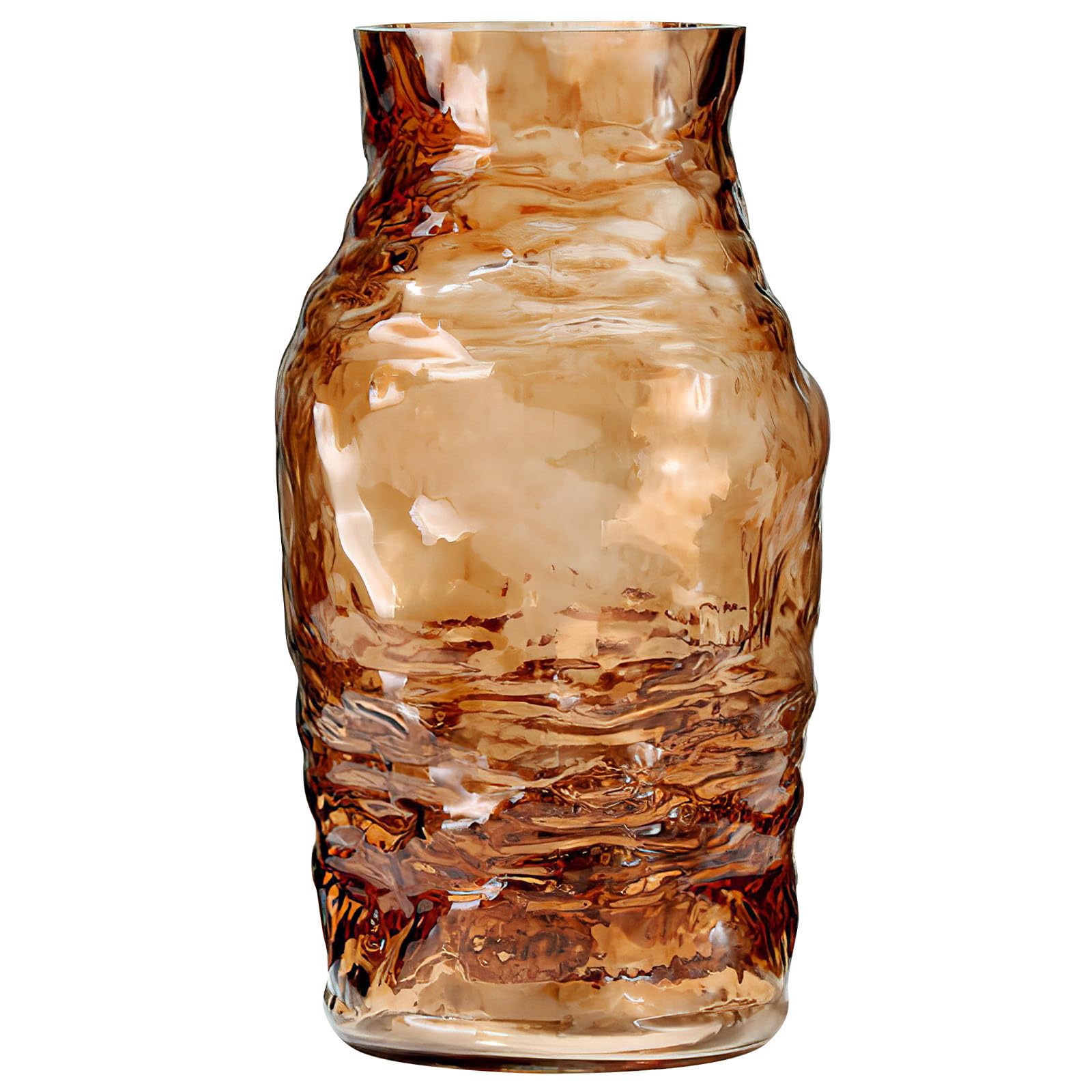 Vaso di Vetro per Fiori, Vaso da Tavolo Decorativo per Casa e Ufficio