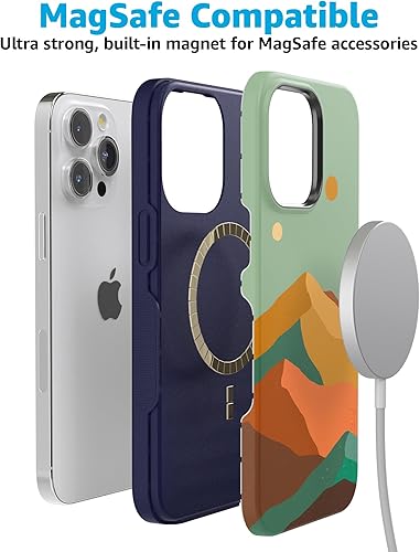 Vista 1591 de Casely Funda para iPhone 15 Pro Max Jardín Secreto Flores mixtas Funda atrevida Compatible con MagSafe y botón de acción Secret Garden