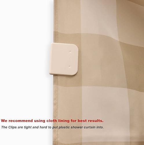 Miniatura 9 de Paquete de 4 clips de protección de parada a prueba de viento, clip de cortina de protección contra salpicaduras de ducha, clips autoadhesivos para