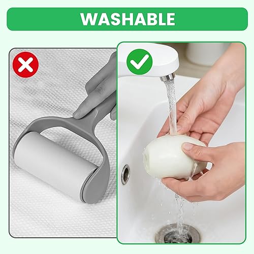 Miniatura 3 de Rodillo de pelusa de silicona reutilizable, 2026, nuevo mini lavable, tamaño de viaje, bola de rodillo de pelo de gato, perro, mascotas, removedor