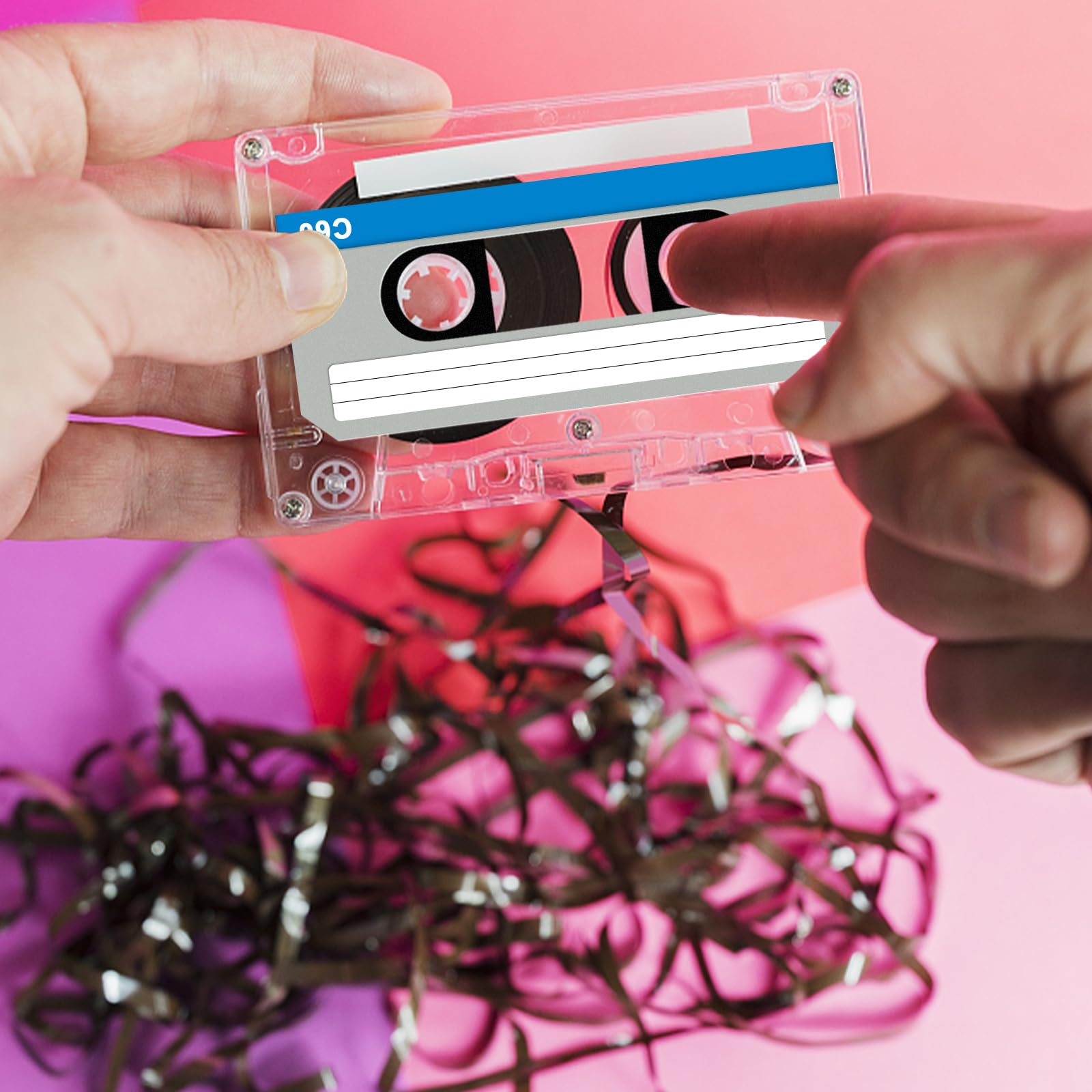Sporgo Confezione da 10 cassette audio vuote: 60 minuti a basso rumore, ad alte prestazioni, bianco, cassetta, per conferenze, seminari, registrazioni quotidiane
