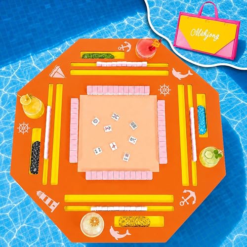 36" Foldable Floating Mahjong Table for Pool, Lake & Hot