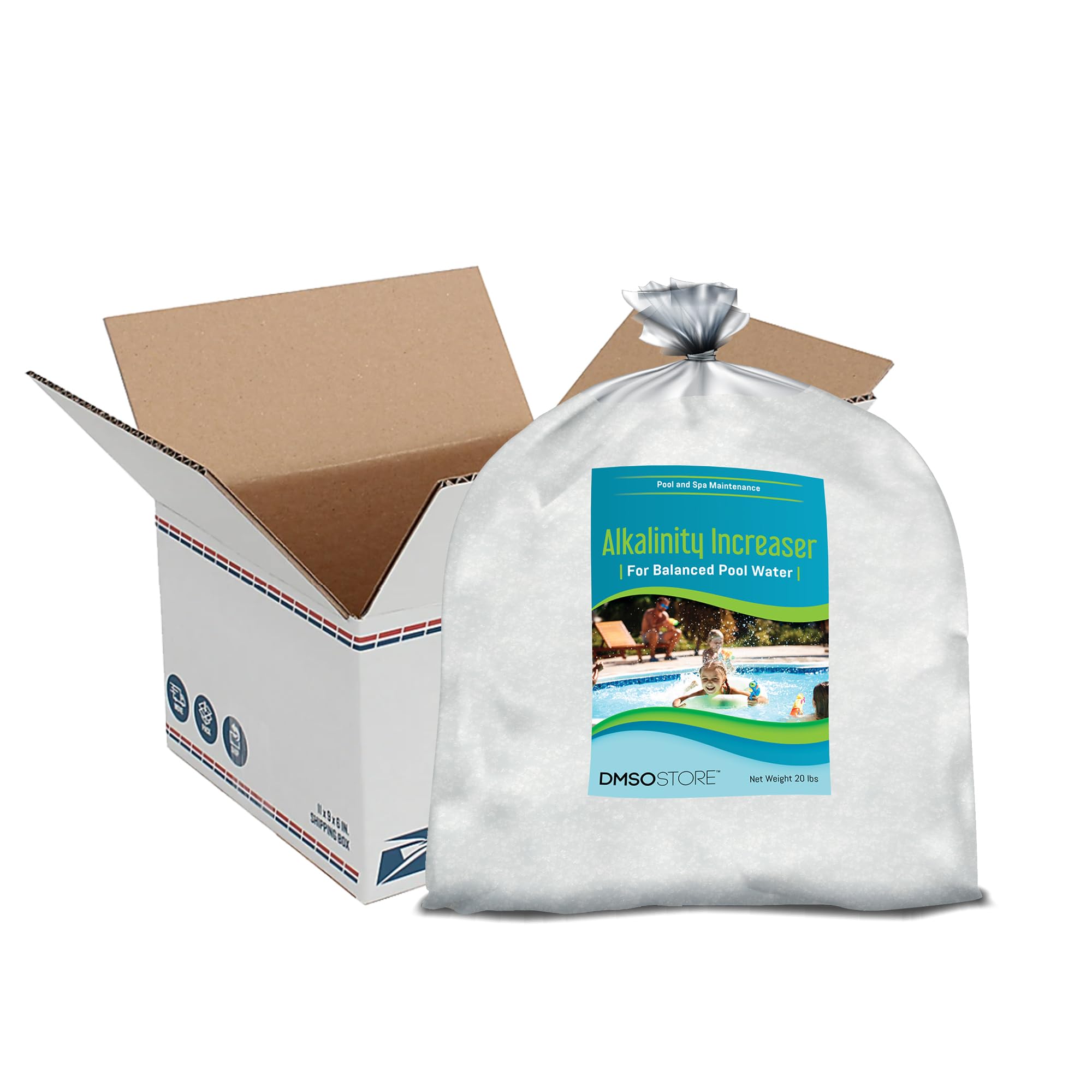 Alkalinity Increaser for Pools and spas. Keep pH Balanced. Sodium Carbonate (Soda Ash Dense) 99.95% Pure -20 lbs