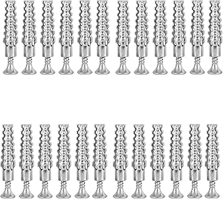 24 Pack Heavy Duty Hollow Wall Anchors with Screws, Loose Hinge Hole Repair Kits, Ideal for Concrete Wall, Hollow-Wall, Wooden Wall and Hinge Hole Repair (6x32mm)