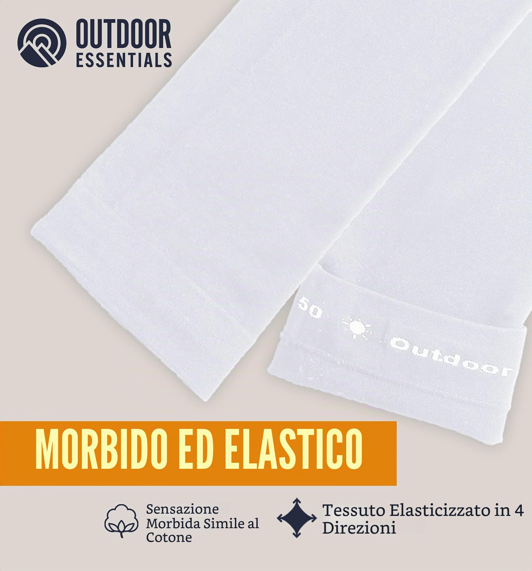 OutdoorEssentials Manicotti parasole UV per uomo e donna, manicotti rinfrescanti per braccia, protezione solare UPF 50+ per golf, copertura tatuaggi, guida