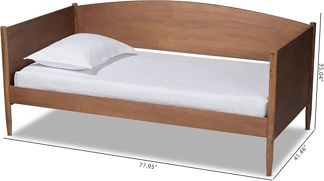 Baxton Studio Daybed, Single, Ash walnut