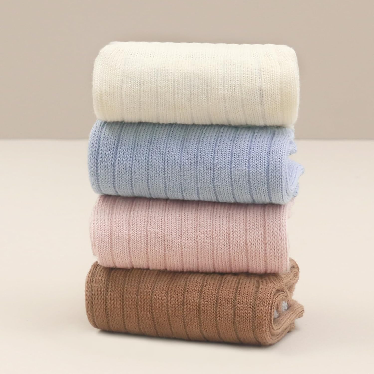 Exegawe 8 Pairs Toddler Non Slip Socks for Boys Girls, Baby Kids Cotton Seamless Crew Anti Skid Gripper Socks 0-5 Years Old - Image 5