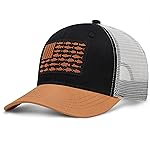 Naicissism American Fish Flag Trucker Hat, Fishing Gifts for Men, Outdoor Snapback Fishing Hat Perfect for Fishing and Daily Use