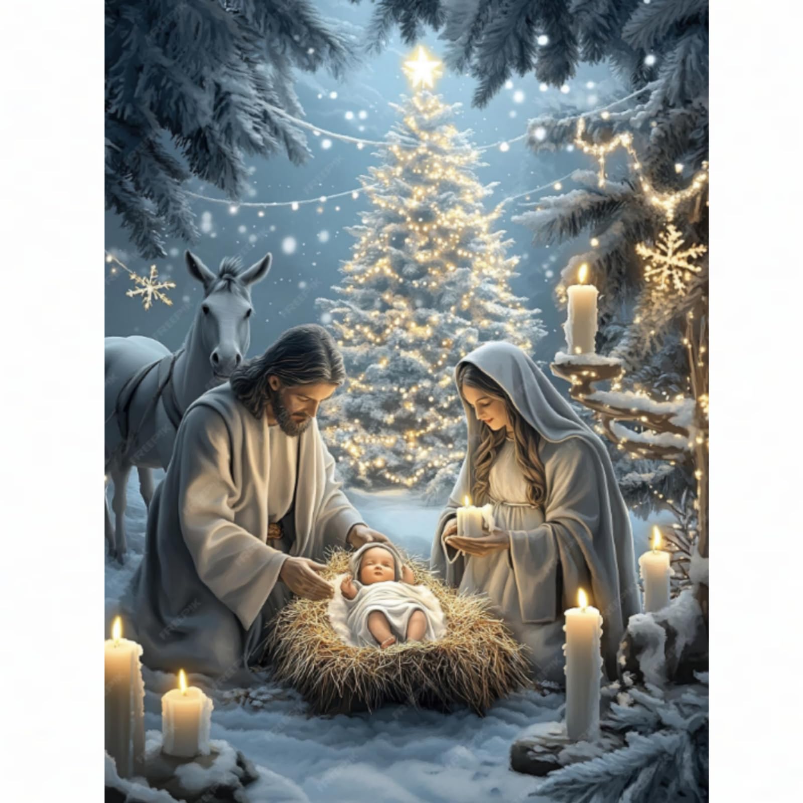 Amazon.com: Jesus Nativity Diamond Art Kits for Adults-Christmas