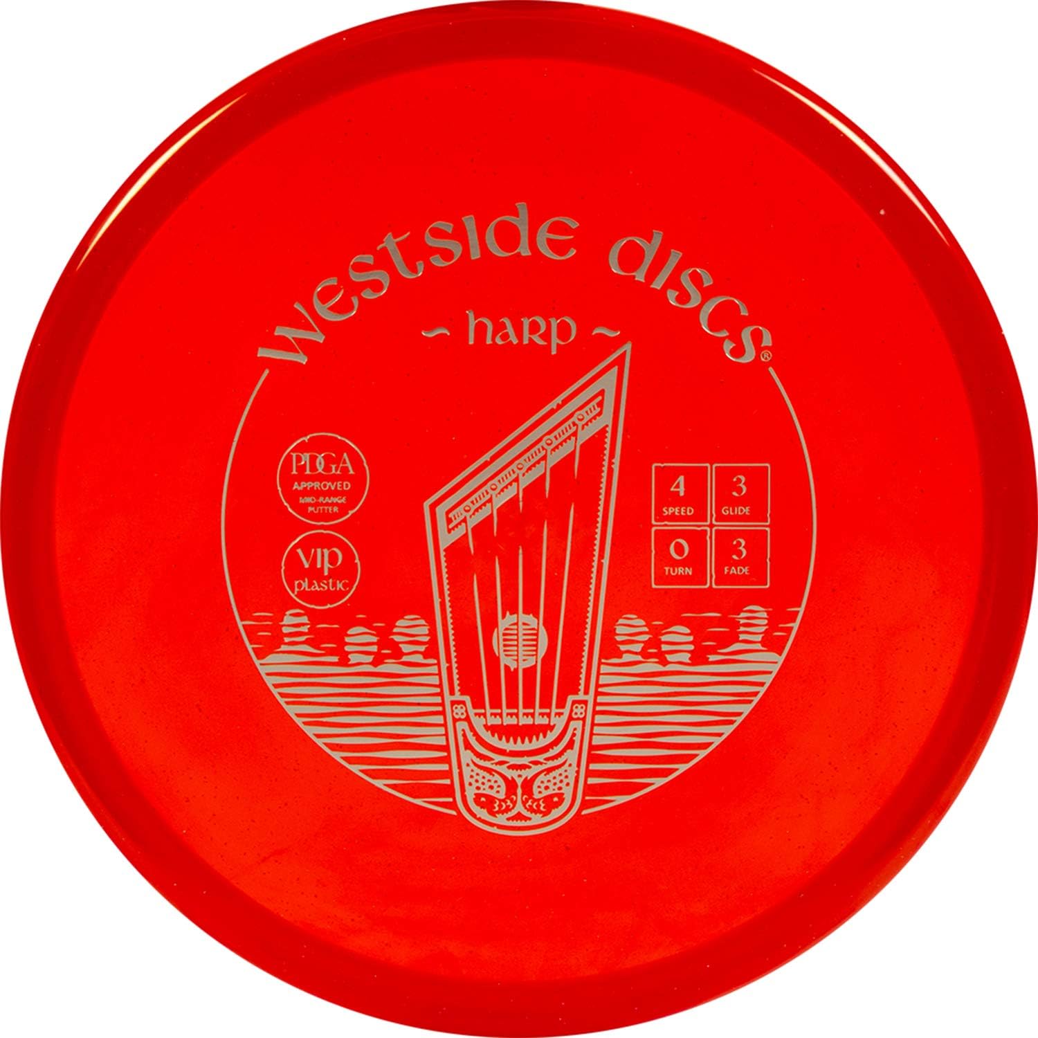 Westside Discs VIP Harp Disc Golf Putter | Overstable Disc Golf Putt & Approach for Forehand & Backhand Throws | Translucent Premium Plastic | Reliable Control in Windy Conditions | 176g+