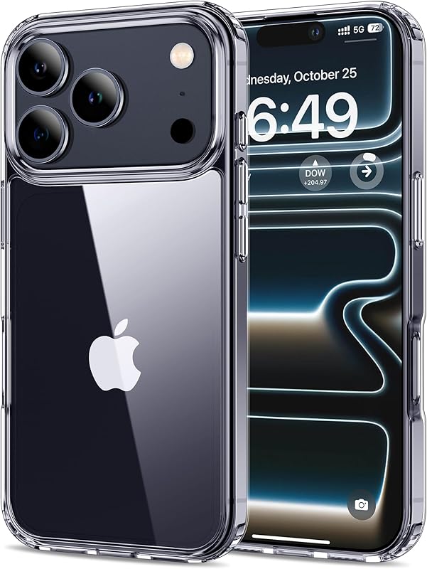 HOOMIL Coque pour iPhone 17 Pro Max, Anti-Jaunissement Étui Téléphone Transparente, Housse de Protection Antichoc - Crystal Clear