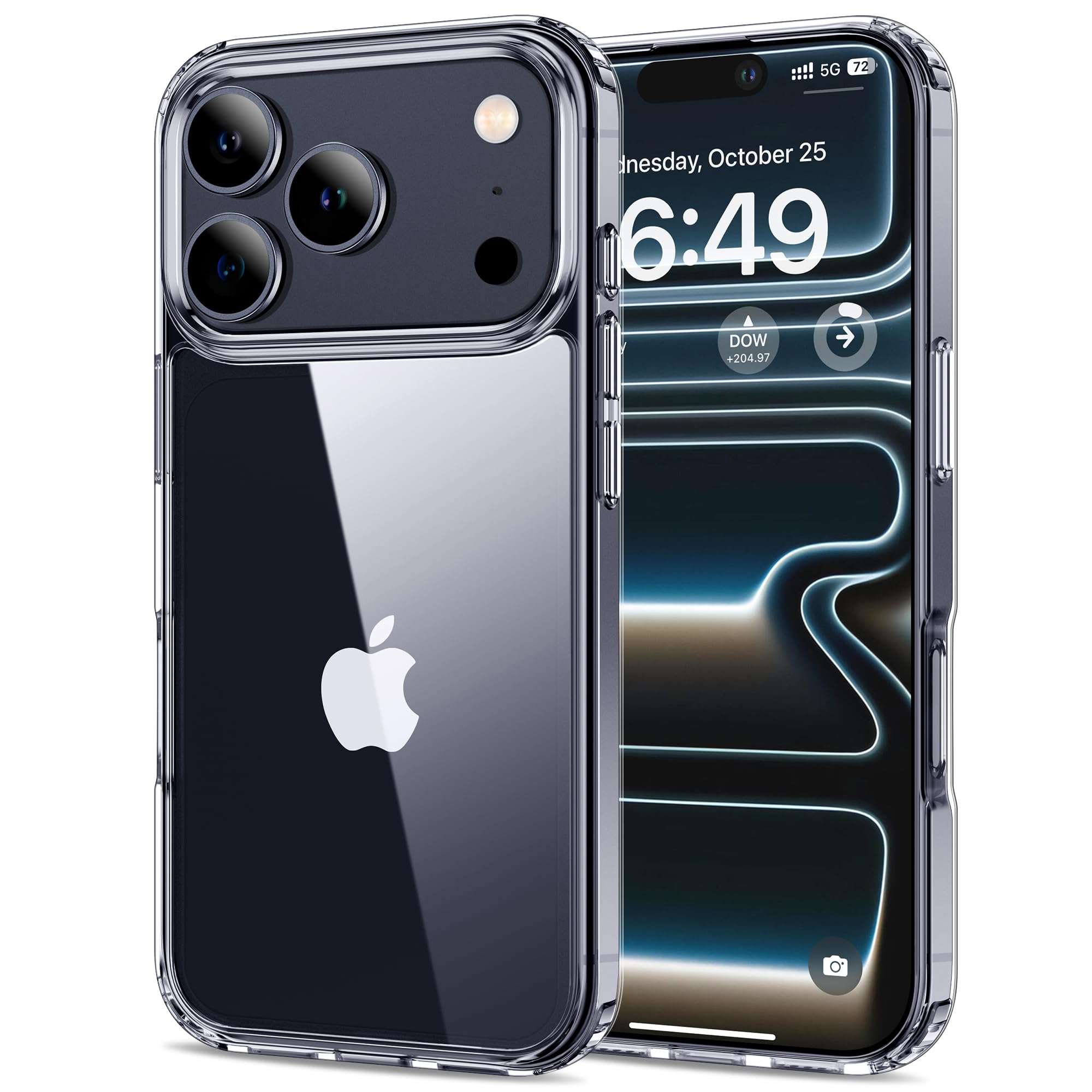 HOOMIL Crystal Clear Hülle für iPhone 17 Pro Max, Nie Vergilbung Durchsichtig Handyhülle Stoßfest Schutzhülle - Transparent