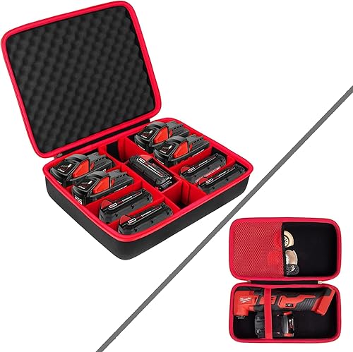 Funda rígida para batería y cargador Milwaukee M18 de 18 V + herramienta de órbita 2626-20 M18 18V 18,000 OPM