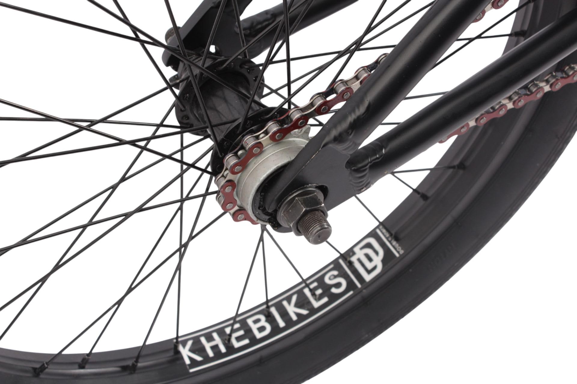 KHEbikes KHE Cosmic AL 20" BMX – Alluminio BMX Freestyle Bike 10,6 kg – Affix Rotor – Freni a V anteriori e posteriori – Pneumatici Acme 2.40 – nero opaco – per conducente 135 – 170 cm – modello 2025