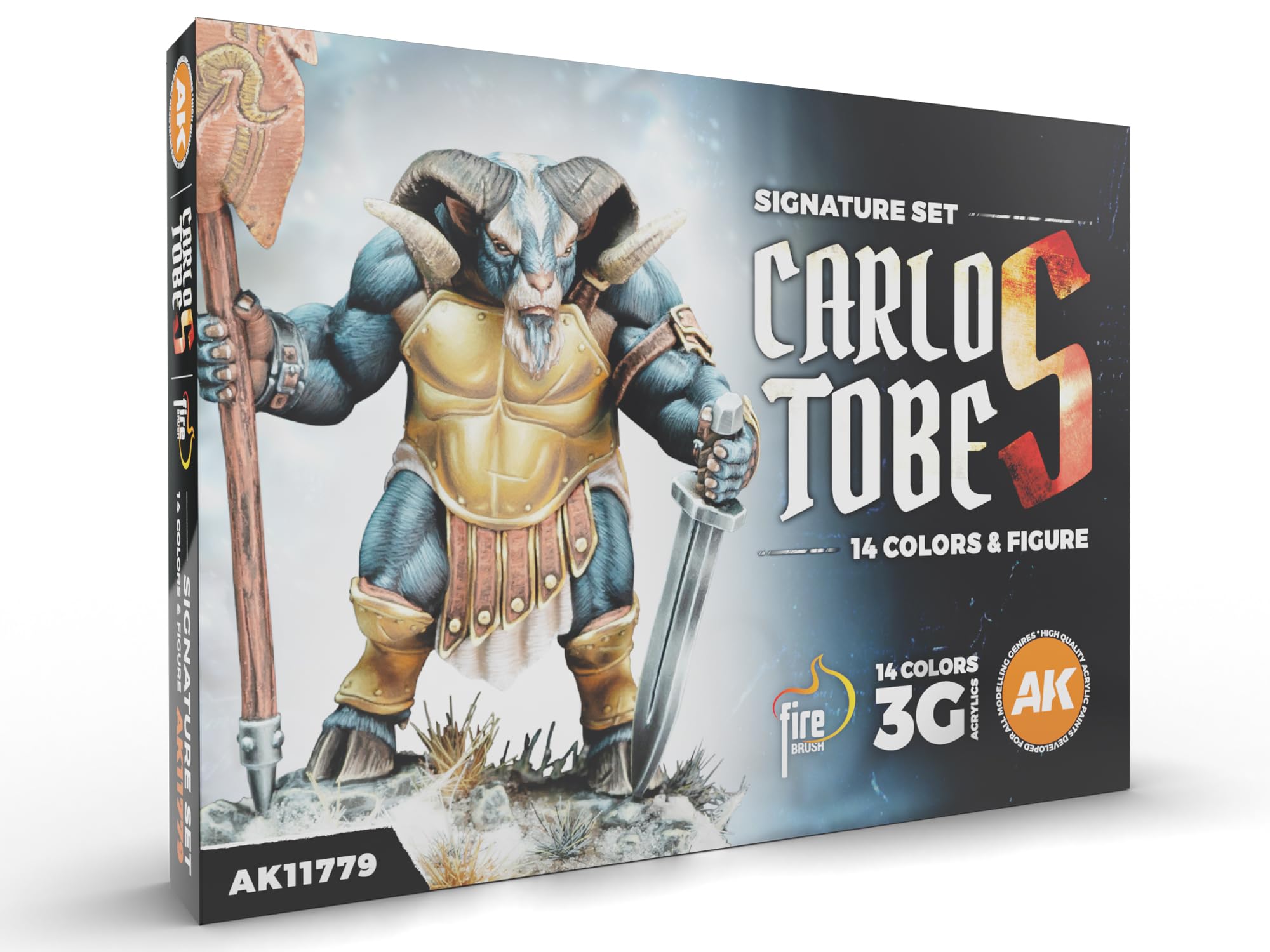 AK Interactive AK11779 - Signature Set. Carlos Tobes - 14 Colors + Figure - New