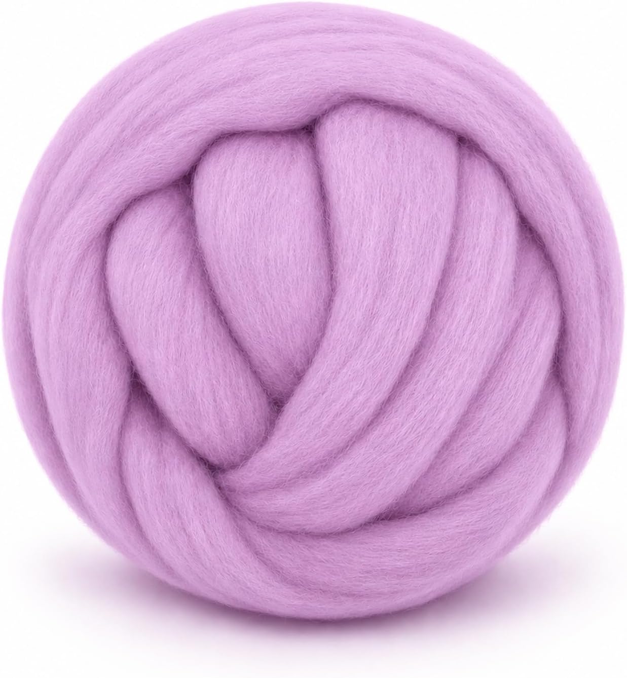 3.53oz(100g) Wool Roving: Needle Felting Wool White Roving Wool Felting Supplies Pure Wools Chunky Yarn Spinning Wool Roving for Needle Felting Wet DIY Hand Spinning(Light Purple)
