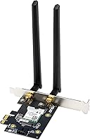Vista 10 de ASUS Adaptador PCE-AXE5400 WiFi6 6E PCI-E con 2 antenas externas. Compatible con banda de 6 GHz, 160 MHz, Bluetooth 5.2, seguridad de red WPA3