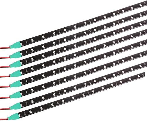 Miniatura 14 de Yolu Tira de luz LED súper brillante de 11.8 in 15SMD flexible e impermeable para decoración interior y exterior de automóvil, luz DRL para correr