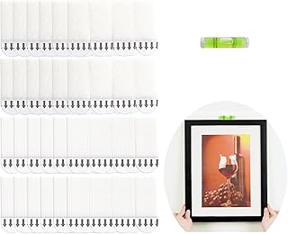48Pairs(96strips) Small Picture Hanging Strips Heavy Duty, Removable Hook and Loop Strips, Picture Hanger Adhesive Strips Perfect for Wall Art Hanging